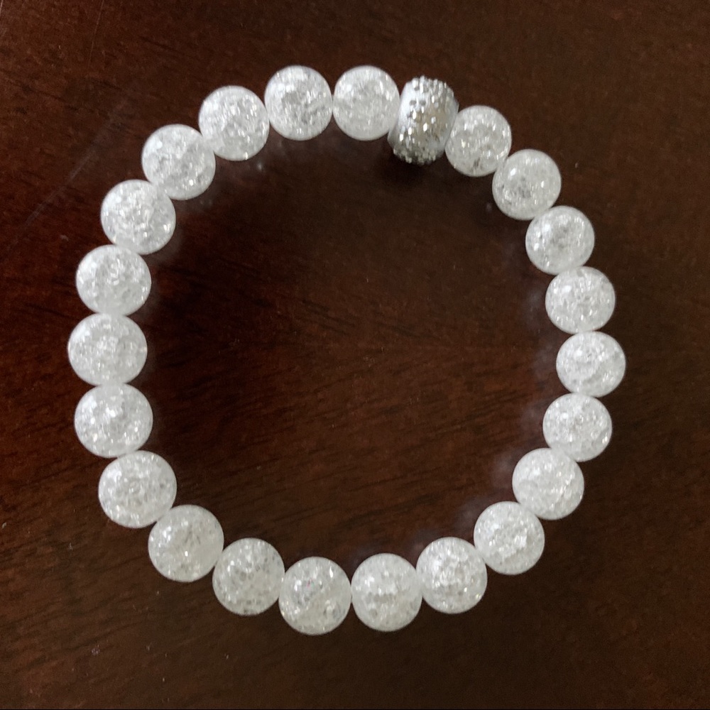 SOLD. White Crackle Quartz Bracelet